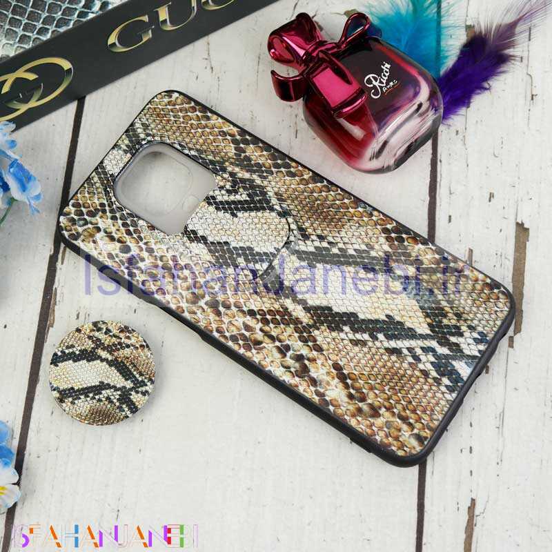 اصفهان جانبی-قاب طرحدار محافظ لنزدار کشویی + پاپ سوکت طرح پوست ماری شیائومی Redmi Note 9s / Note 9 Pro سری C