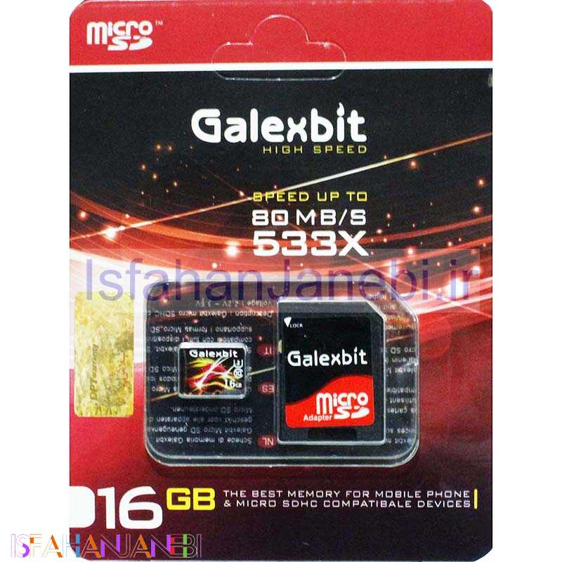 اصفهان جانبی-رم میکرو 16 گیگ گلکس بیت Galexbit U1 80MB/s + خشاب