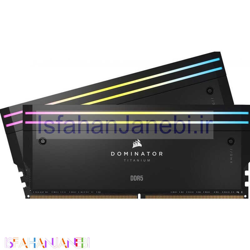 اصفهان جانبی-رم کامپیوتر Corsair Dominator Titanium RGB DDR5 64GB 6000MHz CL30 Dual