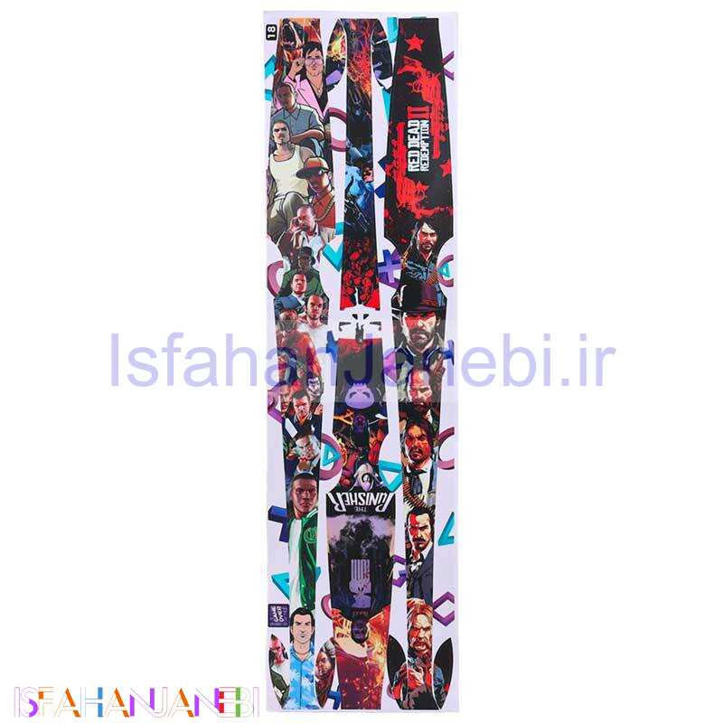 اصفهان جانبی-برچسب محافظ نوار وسط کنسول بازی پلی استیشن 5 اسلیم طرحدار بسته 3 عددی کد 18
