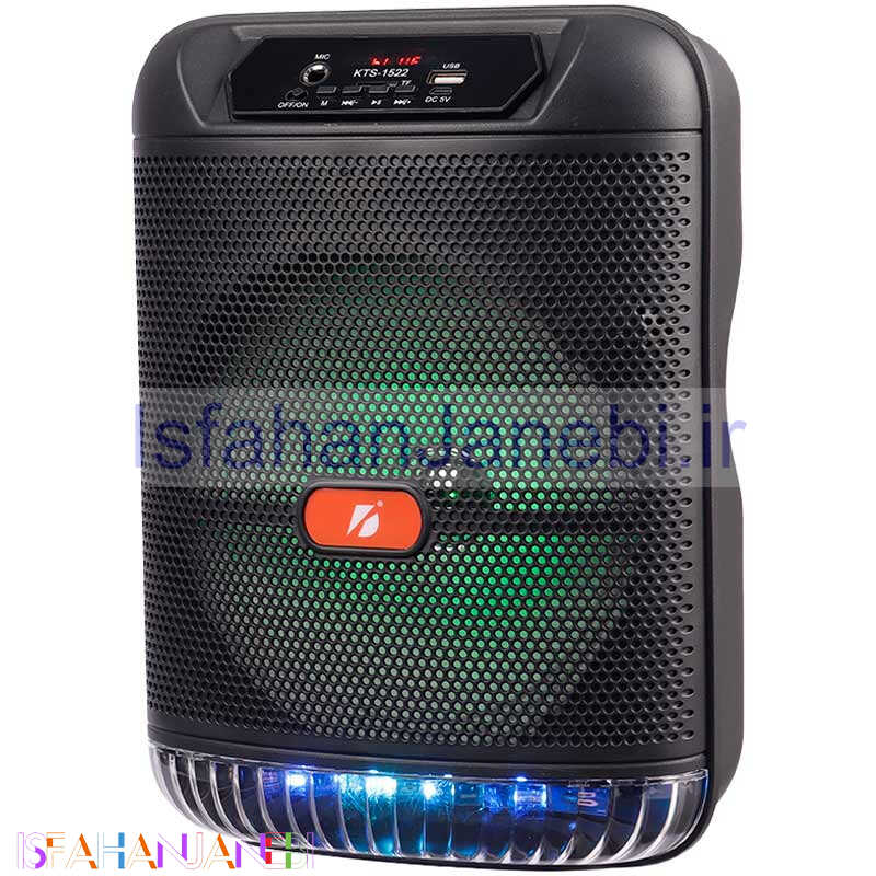 اصفهان جانبی-اسپیکر بلوتوثی رم و فلش خور KTS-1522 + میکروفون و ریموت کنترل