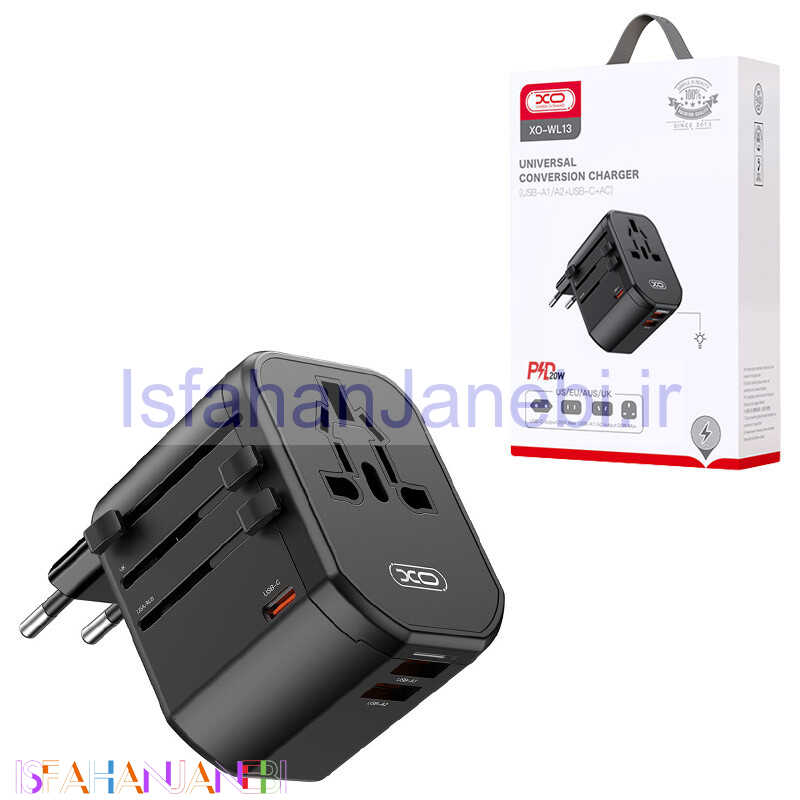 اصفهان جانبی-شارژر دیواری 20 وات ایکس او XO-W13 QC PD 8A