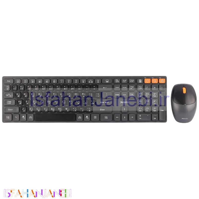 اصفهان جانبی-کیبورد و موس بی سیم یسیدو KB19