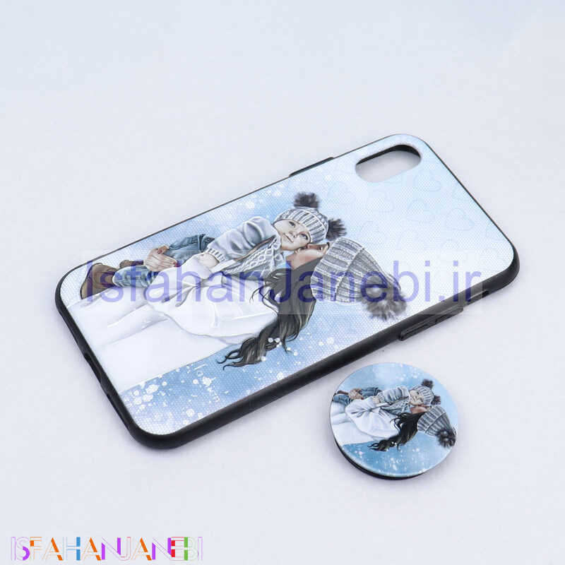 اصفهان جانبی-قاب طرحدار + پاپ سوکت iPhone X/XS کد5 سری B