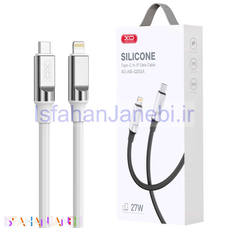 اصفهان جانبی-کابل تبدیل فست شارژ XO XO-NB-Q252A Type-C To Lightning 27W 1m