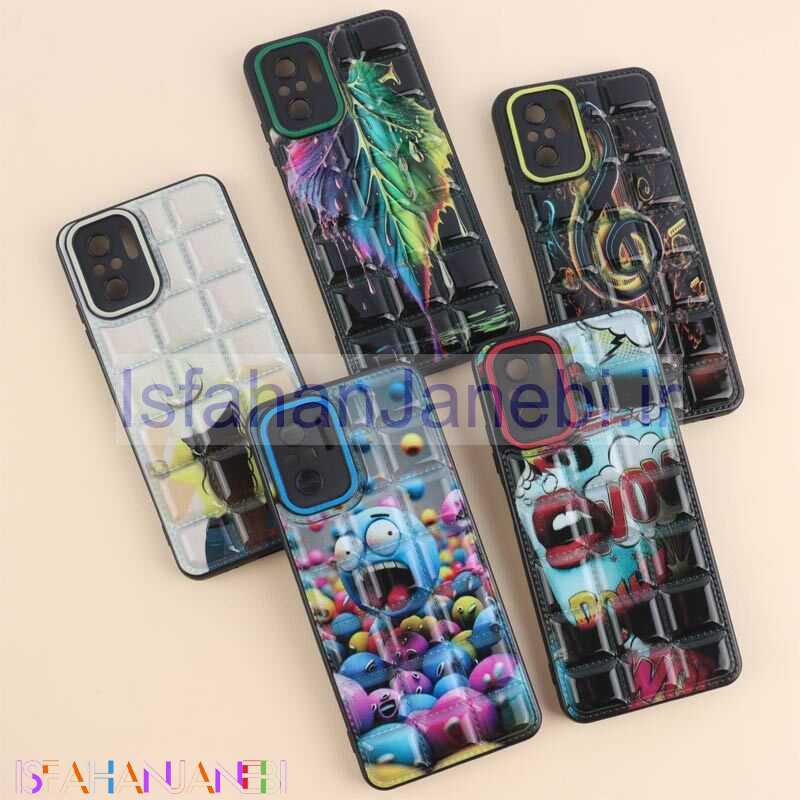 اصفهان جانبی-قاب پافر مربعی محافظ لنزدار شیائومی Redmi Note 10 4G / 10s