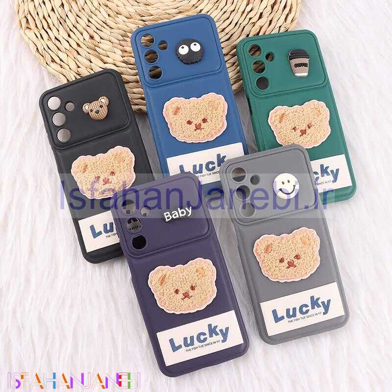 اصفهان جانبی-قاب ژله ای Lucky سامسونگ Galaxy A16 4G / A16 5G عروسکی محافظ لنزدار