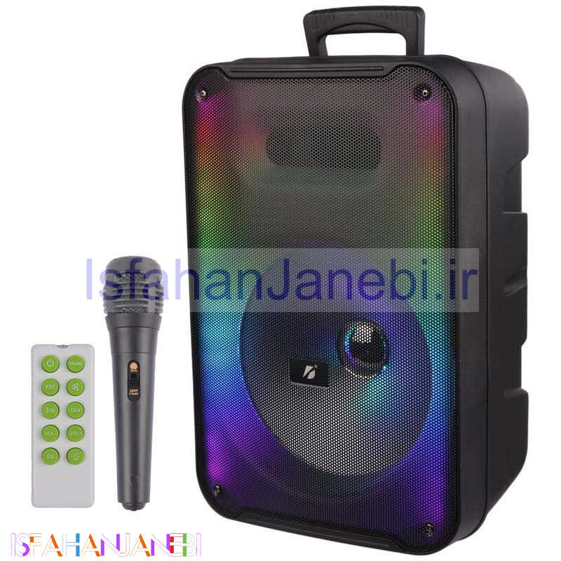 اصفهان جانبی-اسپیکر بلوتوثی رم و فلش خور KTS-1575 + میکروفون و ریموت کنترل
