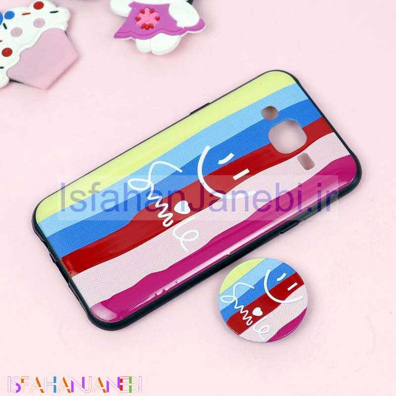 اصفهان جانبی-قاب فانتزی برجسته + پاپ سوکت طرح رنگین کمان سامسونگ J5 سری D