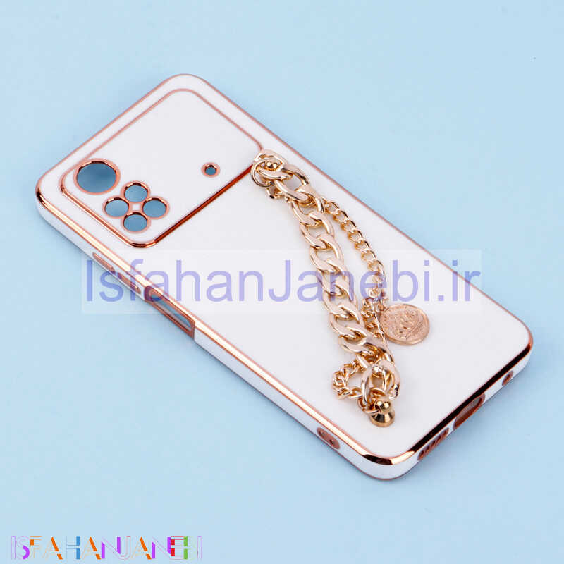 اصفهان جانبی-قاب My Case محافظ لنزدار + آویز دستی کارتیر Xiaomi Poco M4 Pro 5G