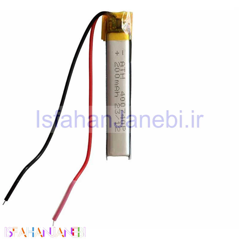 اصفهان جانبی-باتری لیتیوم 200mAh 40*7*4mm 400740P