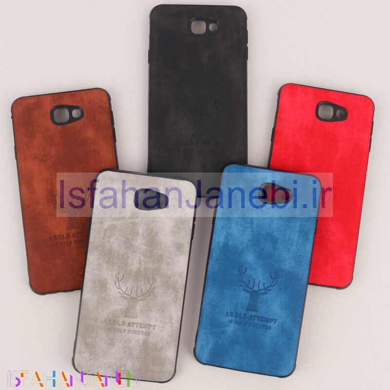 اصفهان جانبی-قاب چرمی محافظ لنزدار طرح گوزن Samsung Galaxy J7 Prime