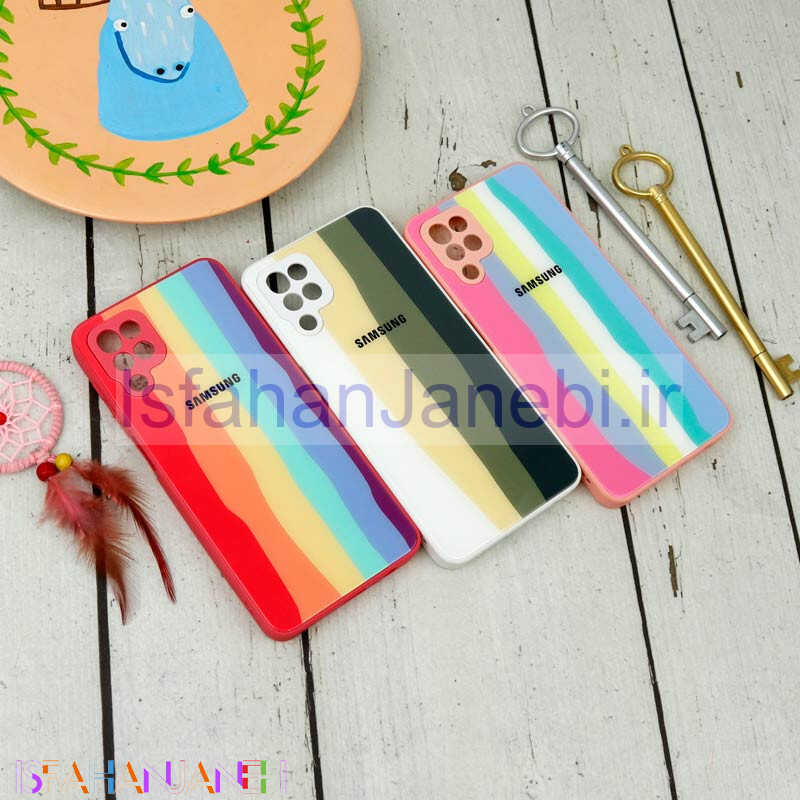 اصفهان جانبی-قاب محافظ لنزدار پشت گلسی آبرنگی Samsung Galaxy A12