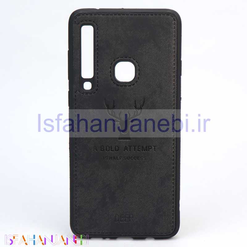 اصفهان جانبی-قاب چرمی طرح گوزن Samsung A9 2018 مشکی