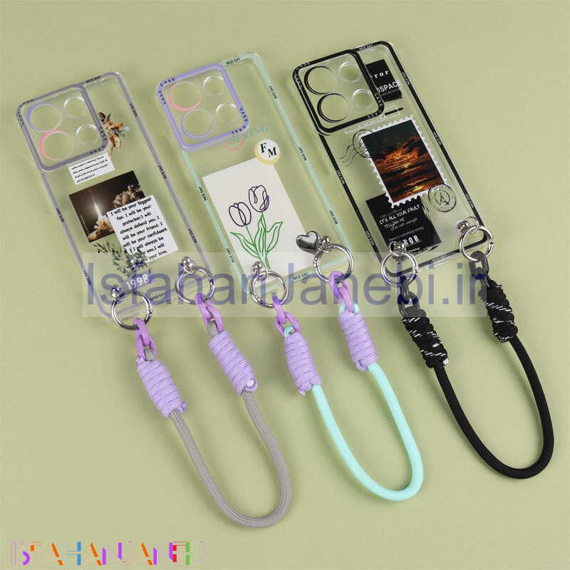 اصفهان جانبی-قاب شفاف ژله ای دستبندی محافظ لنزدار Xiaomi Redmi Note 13 4G