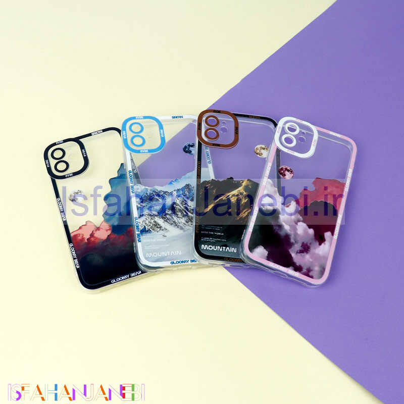 اصفهان جانبی-قاب ژله ای شفاف طرح کوهستان محافظ لنزدار iPhone 11