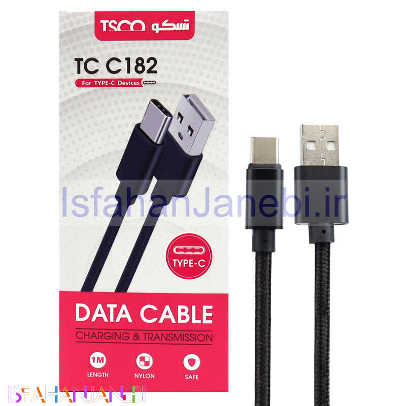 اصفهان جانبی-کابل تایپ سی TSCO TC C182 2.1A 1m