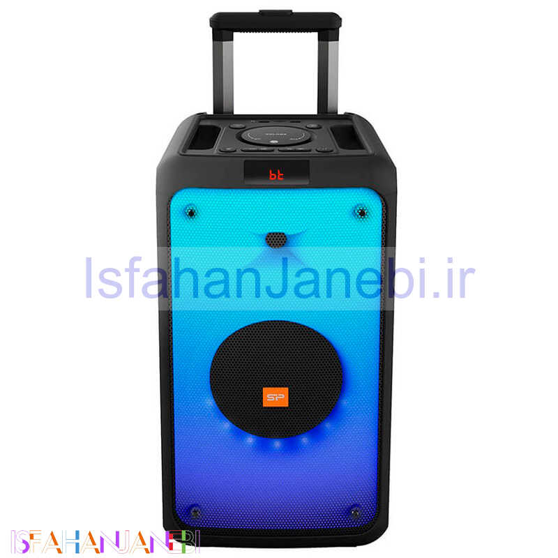اصفهان جانبی-اسپیکر چمدانی بلوتوثی رم و فلش خور Silicon Power BS95 + میکروفون و ریموت کنترل