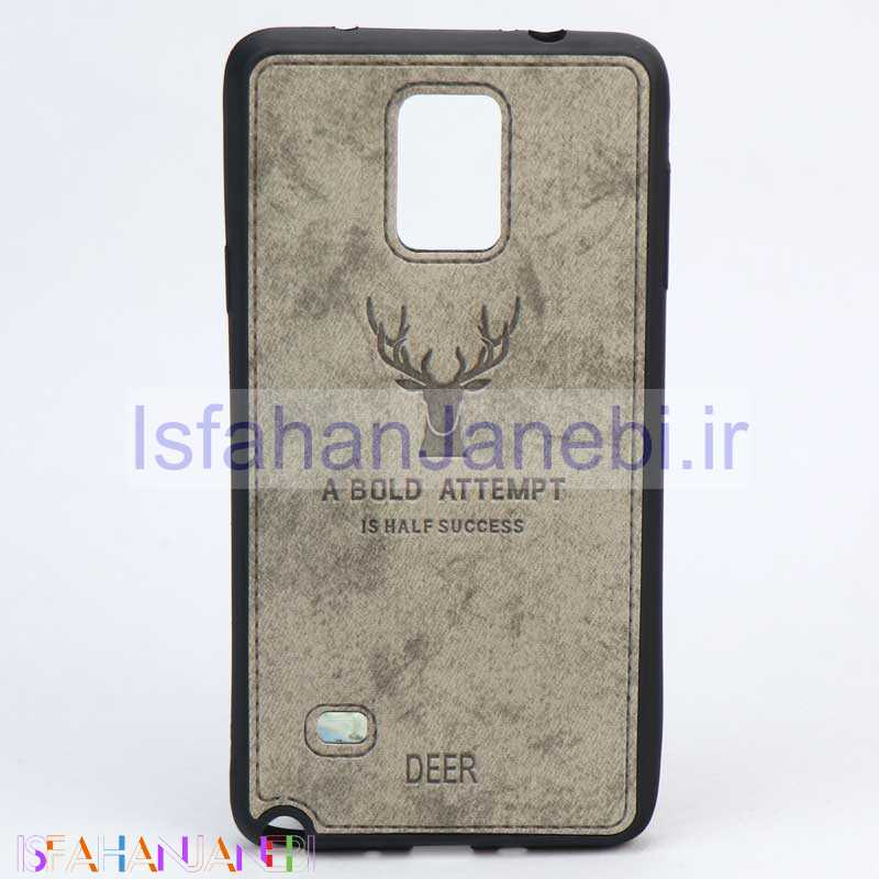 اصفهان جانبی-قاب چرمی طرح گوزن Samsung Note 4 طوسی