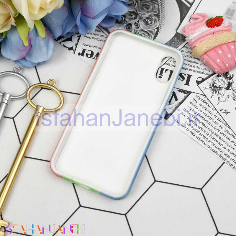 اصفهان جانبی-قاب سیلیکونی محافظ لنزدار کبریتی طرح آبرنگی iPhone X/XS