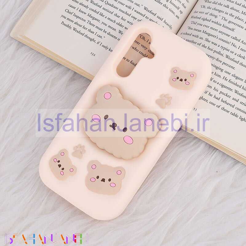 اصفهان جانبی-قاب سیلیکونی سامسونگ Galaxy A25 پاپ سوکت دار طرح خرس بیسکویتی