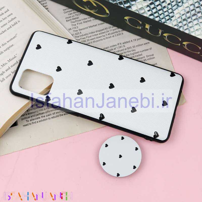 اصفهان جانبی-قاب فانتزی برجسته + پاپ سوکت طرح قلب سامسونگ A51 سری F
