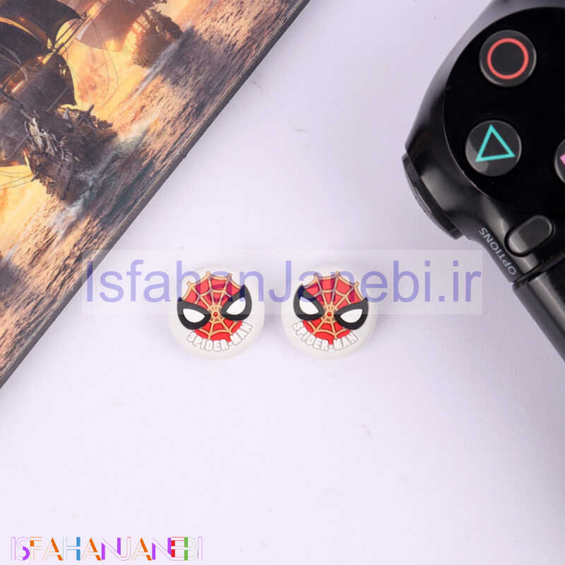 اصفهان جانبی-روکش آنالوگ دسته بازی Play Station/XBOX طرح Spider Man سفید قرمز