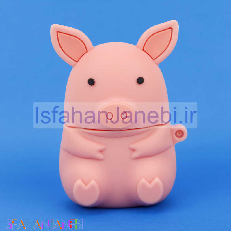 اصفهان جانبی-محافظ ایرپاد سیلیکونی عروسکی خوک صورتی