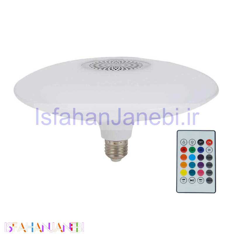 اصفهان جانبی-لامپ LED اسپیکر دار بلوتوثی UL-D0612 24W E27 + ریموت کنترل