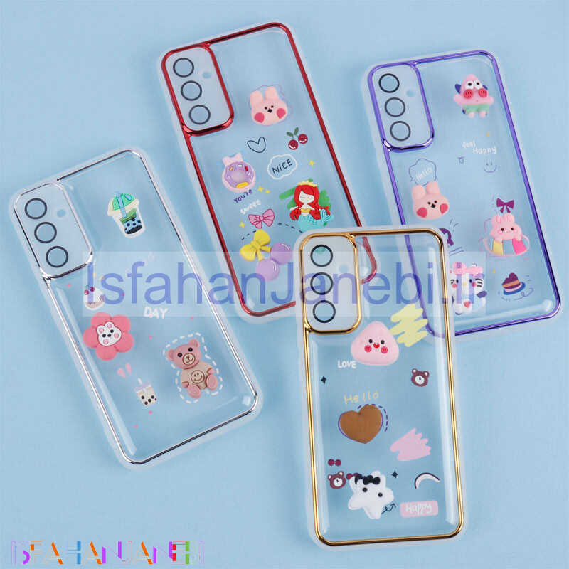 اصفهان جانبی-قاب شفاف عروسک برجسته محافظ لنزدار Samsung Galaxy A34