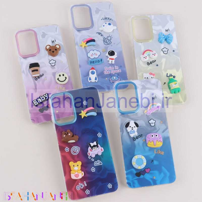 اصفهان جانبی-قاب عروسکی برجسته شیائومی Redmi Note 11 Pro / Note 11 Pro Plus 5G (India) طرح موج دار دو رنگ