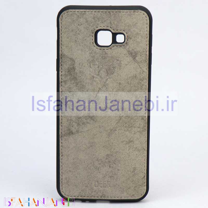 اصفهان جانبی-قاب چرمی طرح گوزن Samsung J4 Plus طوسی