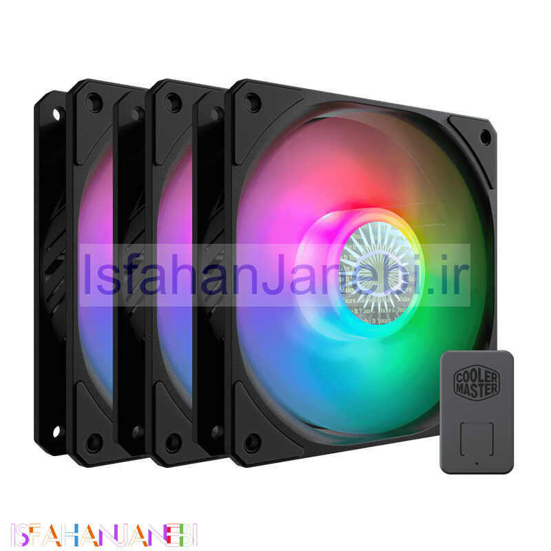 اصفهان جانبی-فن کیس کولر مستر 12*12 Cooler Master SICKLEFLOW 120 ARGB بسته 3 عددی