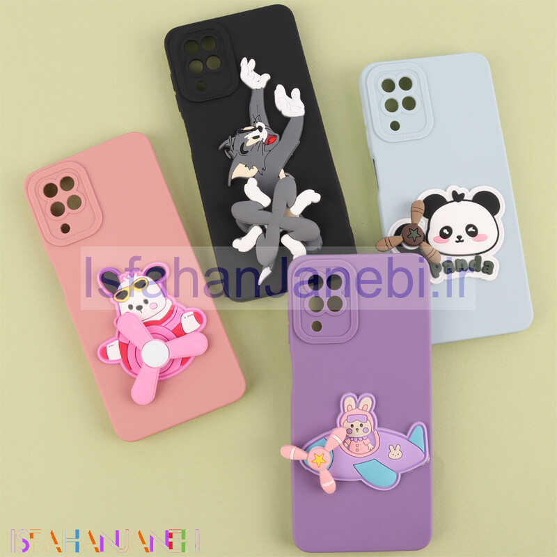 اصفهان جانبی-قاب سیلیکونی اسپینردار محافظ لنزدار سامسونگ Galaxy A12 / M12