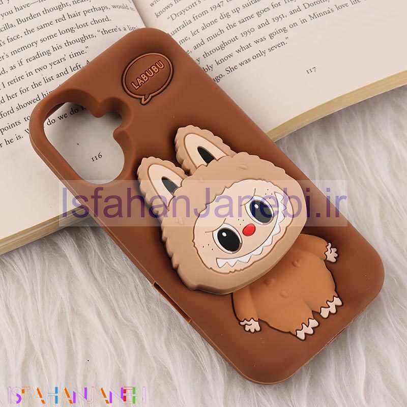 اصفهان جانبی-قاب سیلیکونی آیفون iPhone 16 پاپ سوکت دار طرح Labubu