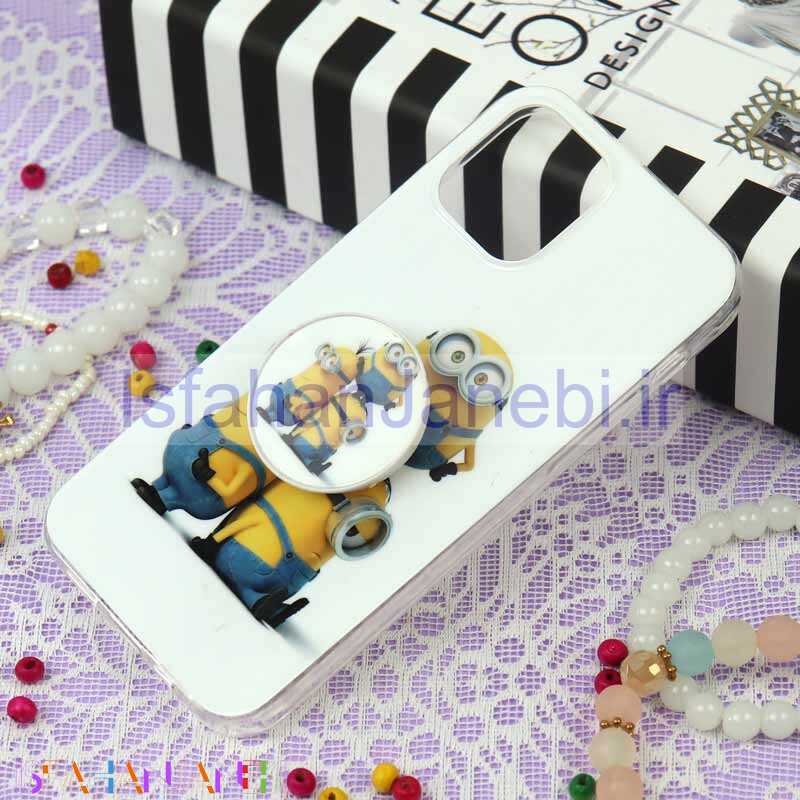 اصفهان جانبی-قاب سوپر IMD دور شفاف پاپ سوکت دار iPhone 12 / 12 Pro مینیون