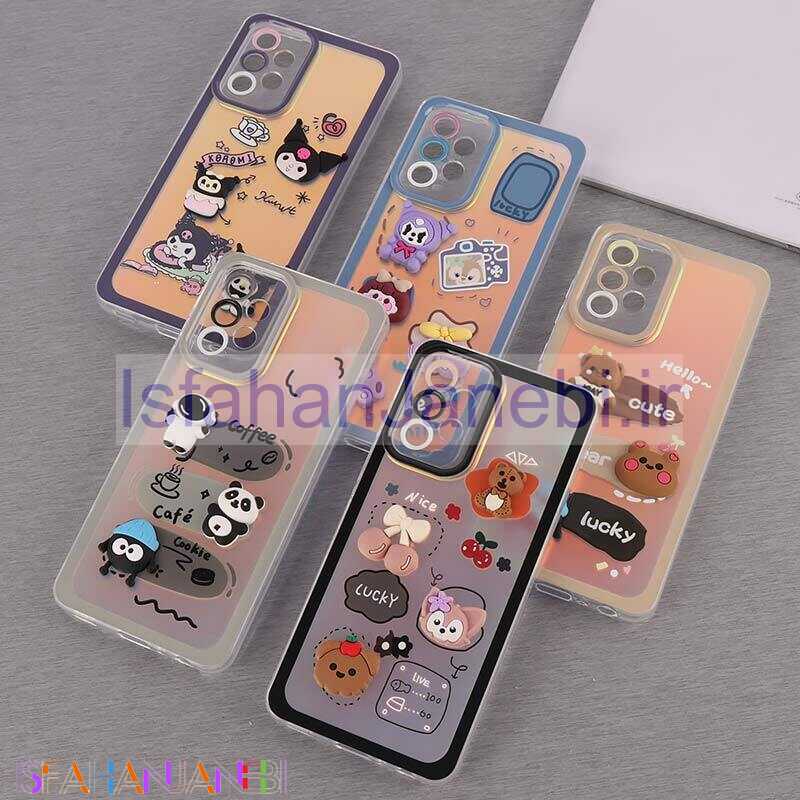 اصفهان جانبی-قاب هولوگرامی سامسونگ Galaxy A52 / A52s عروسکی برجسته محافظ لنزدار