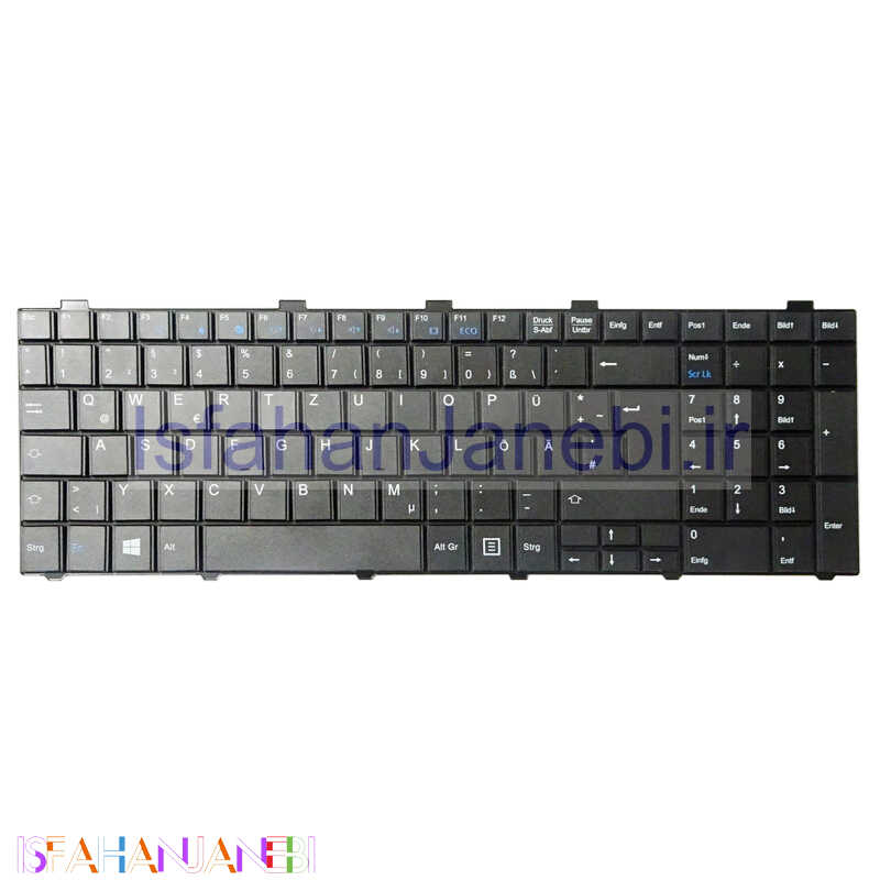 اصفهان جانبی-کیبورد لپ تاپ فوجیتسو Fujitsu LifeBook A530 بدون فریم مشکی