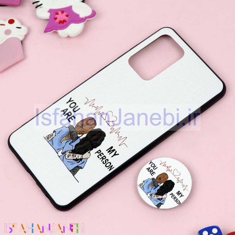 اصفهان جانبی-قاب فانتزی برجسته + پاپ سوکت طرح Friends سامسونگ A52 سری D