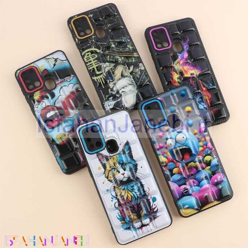 اصفهان جانبی-قاب پافر مربعی محافظ لنزدار سامسونگ Galaxy A21s