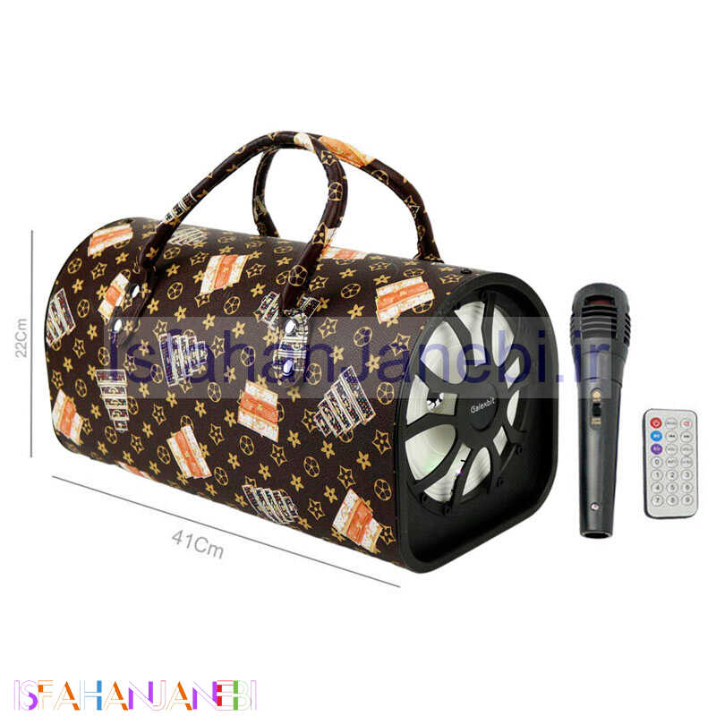 اصفهان جانبی-اسپیکر بلوتوثی رم و فلش خور Galexbit GS-07 + میکروفون و ریموت کنترل