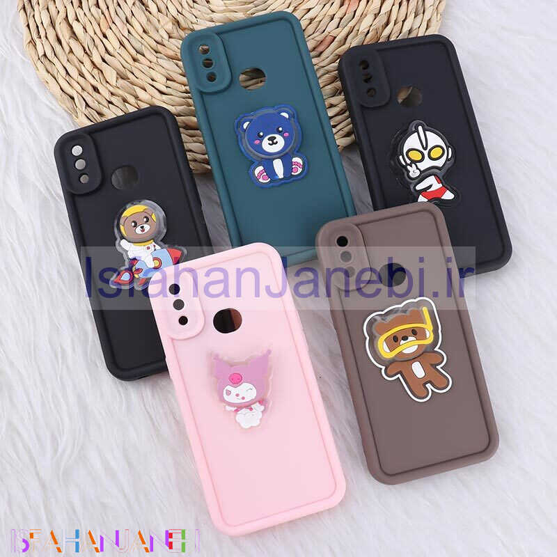 اصفهان جانبی-قاب سولید چراغ دار سامسونگ Galaxy A10s عروسکی برجسته محافظ لنزدار