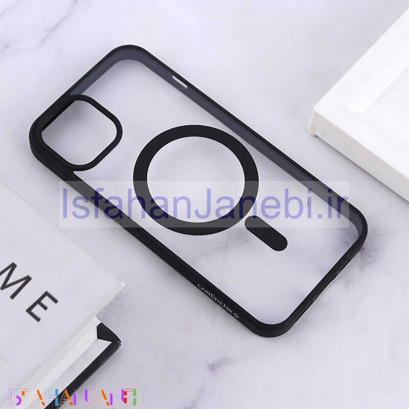 اصفهان جانبی-قاب مگ سیف Spigen آیفون iPhone 13 / 14 شفاف دور رنگی