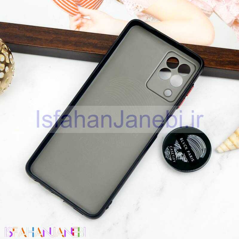 اصفهان جانبی-قاب PC محافظ لنز دار طرح Blvck + پاپ سوکت Samsung Galaxy A22 4G
