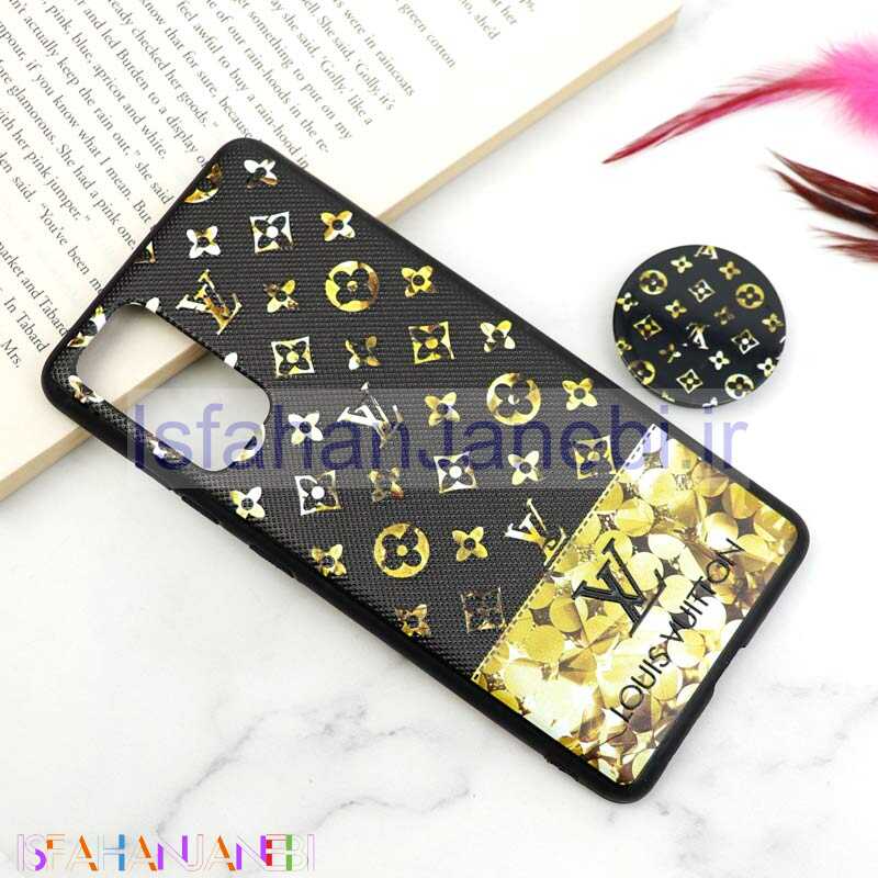 اصفهان جانبی-قاب فانتزی برجسته + پاپ سوکت طرح LV سامسونگ S20 FE سری F
