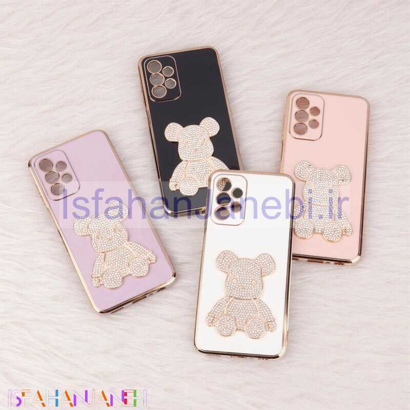اصفهان جانبی-قاب My Case Power Bear نگین دار محافظ لنزدار Samsung Galaxy A23