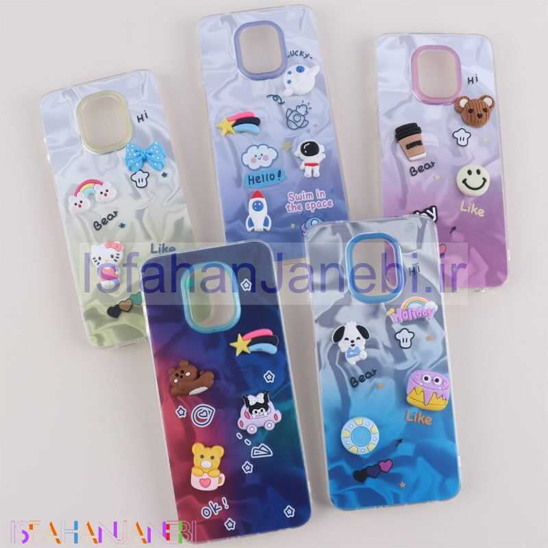 اصفهان جانبی-قاب عروسکی برجسته شیائومی Redmi Note 9s / Note 9 Pro / Note 10 Lite طرح موج دار دو رنگ