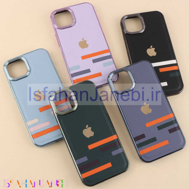 اصفهان جانبی-قاب چرم دور براق آیفون 13 / 14