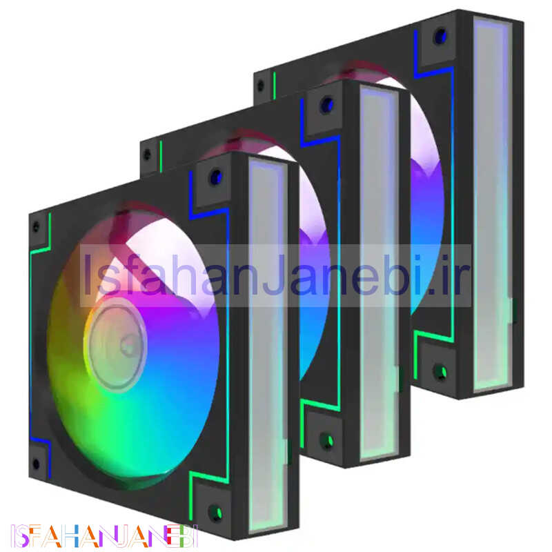 اصفهان جانبی-فن کیس گیم مکس GameMax RD300 ARGB Black 12*12 بسته 3 عددی