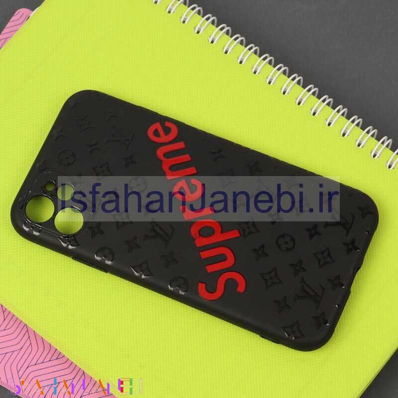 اصفهان جانبی-قاب طرحدار محافظ لنزدار مشکی Superme آیفون iPhone 11
